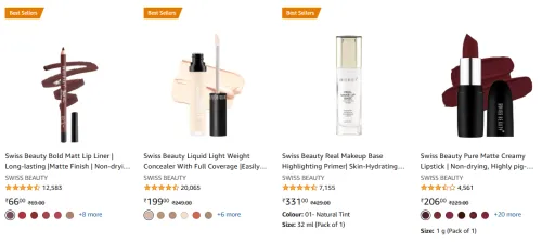 Image of SWISS BEAUTY : Buy products worth ₹399 or more and get Swiss Beauty Natural Makeup Fixer