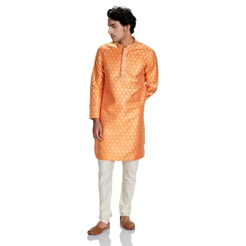 Image of Symbol Men's Polyester Brocade Kurta Pyjama Set (2pcs)