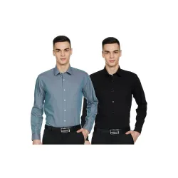 Symbol Men’s Solid Cotton Formal Shirt