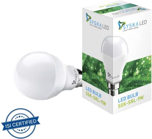 Image of Syska Led Lights 9 W Standard B22 LED Bulb (White)