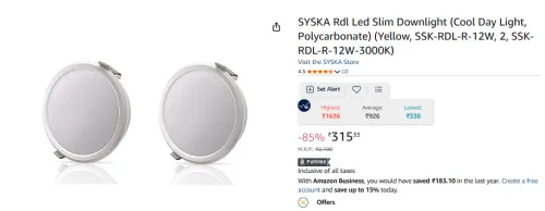 Image of SYSKA Rdl Led Slim Downlight