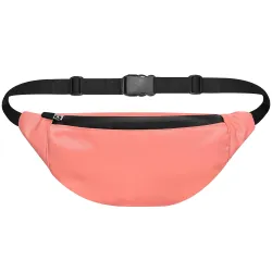 Syutm Waist Pack Travel Handy Hiking Zip Pouch Sport Bag Bum Bag for Men and Women Nylon Peach Pink1