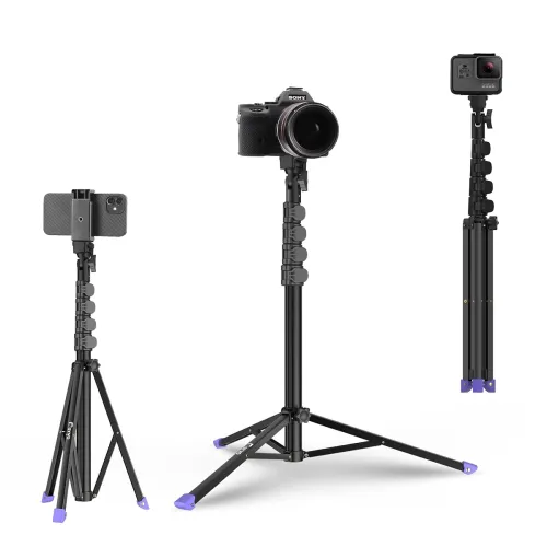 Image of Syvo SP-500 63 Inch (160CM) 1.6M Tripod Stand with Mobile Phone Holder