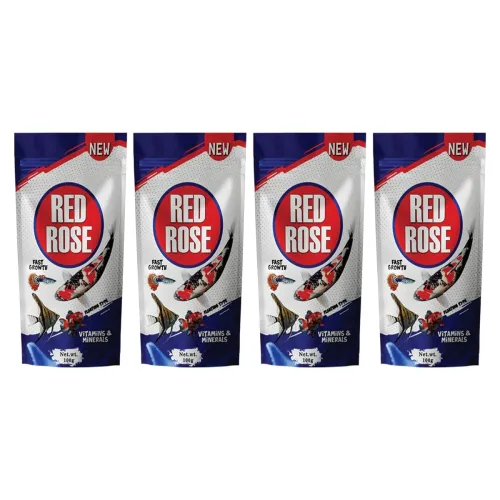 Image of Taiyo All Life Stages Red Rose Fish Food Pellet, 100 G(Pack of 4)
