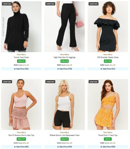 Image of TALLY WEiJL Brand Women's Clothing @ Flat 80% Discount