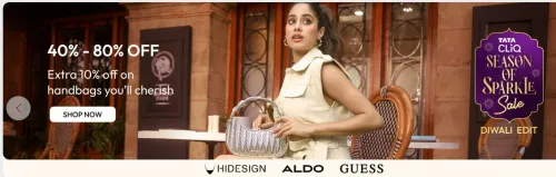 Image of TATACLIQ Season so Sparkle Sale : 40-80% off +Extra 10% off on Handbags deals 