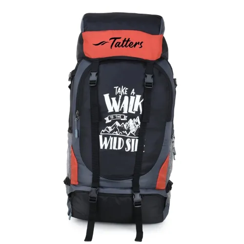 Image of Tatters 55 LTR Rucksack Travel Backpack Bag for Trekking, Hiking with Shoe Compartment (Orange)