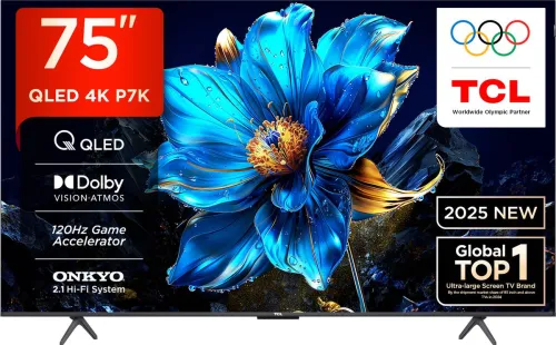 Image of TCL 189cm (75 inch) QLED 4K Google TV (2025 Edition, Dolby Vision/Atmos), 75P7K