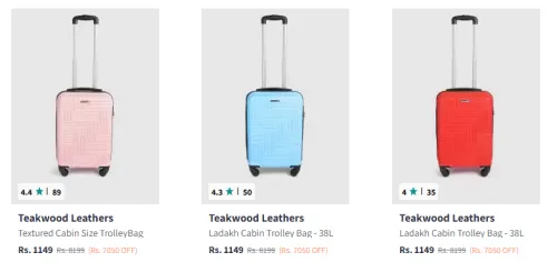 Image of Teakwood Leathers Trolley Bags Minimum 80% Discount