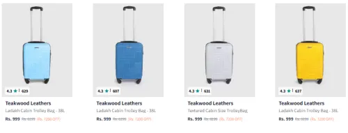 Image of Teakwood Leathers Trolley Bags Starting @ ₹999