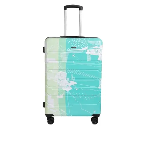 Image of TEAKWOOD LEATHERS Twin Printed Hardside Trolley Bag