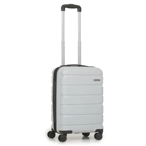 Image of TEAKWOOD LEATHERS Unisex 8‑Wheel Hard Cabin Trolley Bag