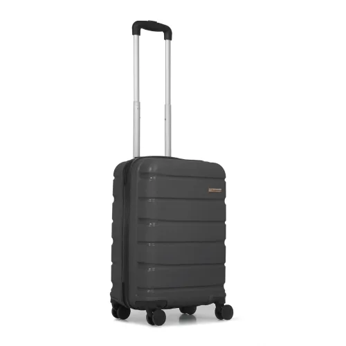 Image of TEAKWOOD LEATHERS Unisex 8 Wheels Trolley Bag 55CM