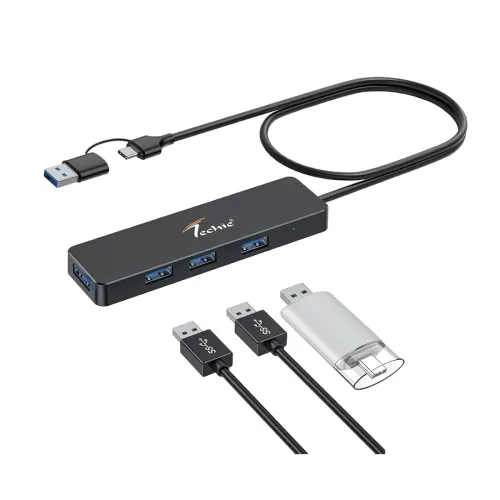 Image of TECHIE 4 in 2 USB HUB with 1M cable