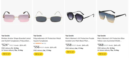 Image of Ted Smith Sunglasses Minimum 80% Discount