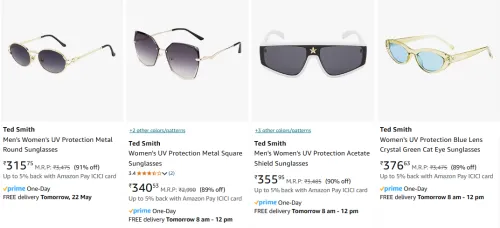 Image of Ted Smith Women's Sunglasses at minimum 82% Discount