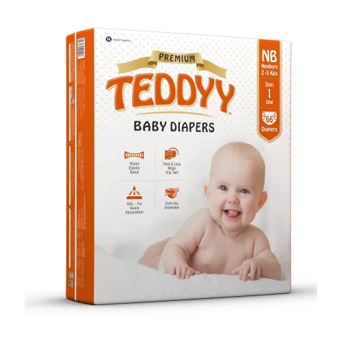 Image of TEDDYY Arabic Premium New Born Baby Diapers 66 Count (2–5kg)