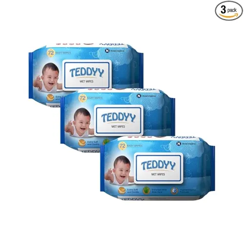 Image of Teddyy Soft Cleansing Baby Wet Wipes 216 Wipes