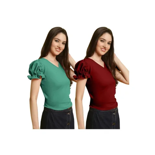 Image of Tee Projekt Women’s Solid Polyester T-Shirt for Women 