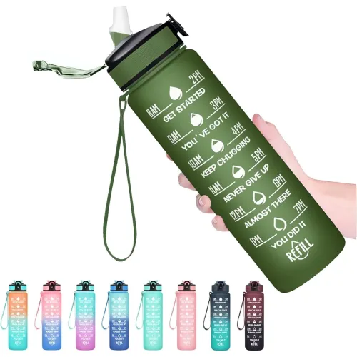 Image of TEKCOOL Motivational 1L Fitness Sports Bottle