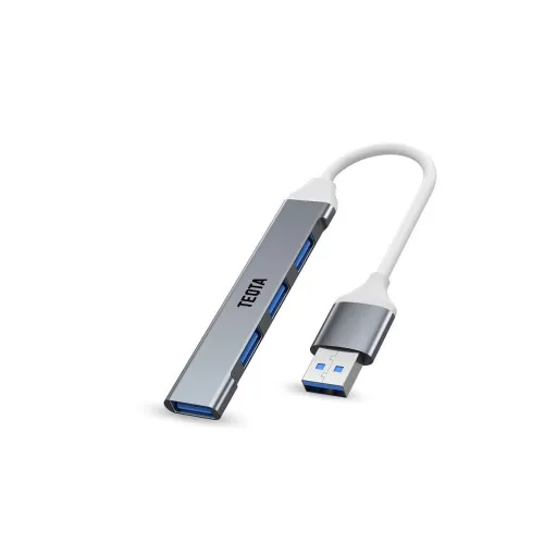 Image of TEQTA 4-in-1 USB Hub 3.0 (5 Gbps, Portable Splitter for Laptop/Mac/PC)