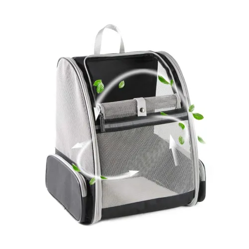 Image of Texsens pet carrier backpack (Grey)