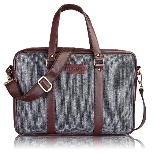 Image of Thames PU Leather Laptop Messenger Bag