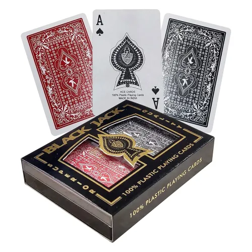 Image of The Ace Card Company Premium Plastic Playing Cards With Case (2 Decks)