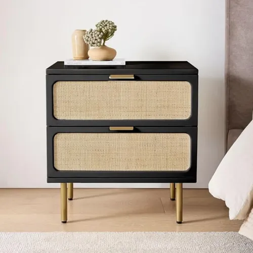 Image of The Attic Lisbon Bedside | Black Matt Finish