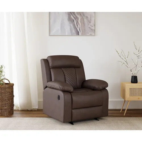 Image of The Couch Cell Motorized Recliner in Suede Fabric