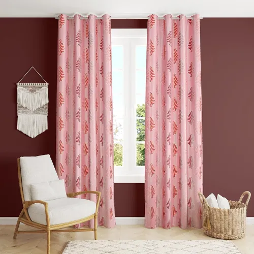 Image of The Decor Hub 9ft Pink Room Darkening Curtain – 1 Panel