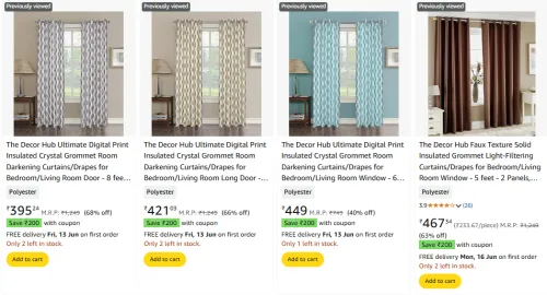 Image of The Decor Hub Door Curtains Minimum 60% Discount