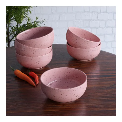 Image of The Earth Store Glossy Pink 150ml Ceramic Bowl