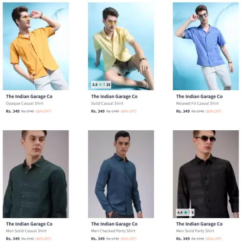 Image of The Indian Garage Co. Brand Men's Shirts @ Up to 80% Discount