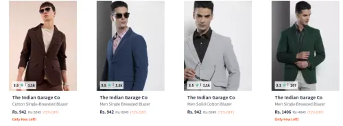 Image of The Indian Garage Co Men Fashion Blazers minimum 70% Discount
