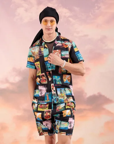 Image of THE INDIAN GARAGE CO Men Fit Shorts with Shirt