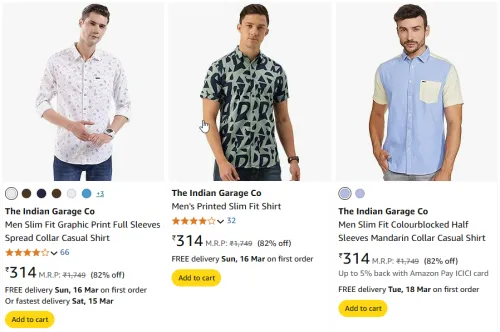 Image of The Indian Garage Co Men's Printed Fit Shirt Starting Price@ ₹314