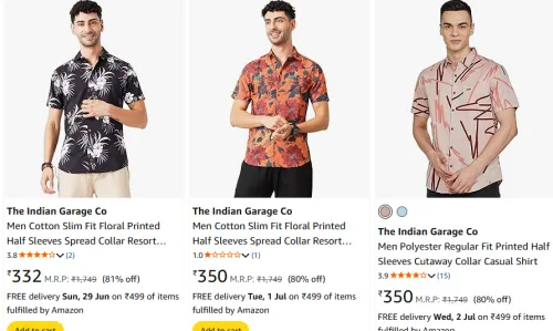 Image of The Indian Garage Co Men'shirt Minimum 80% Discount
