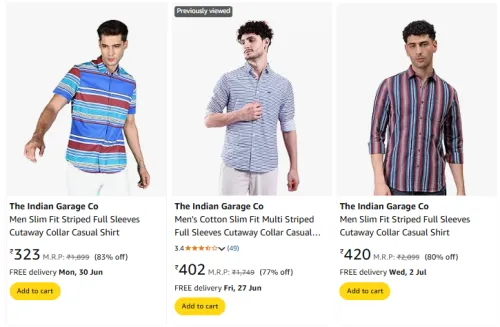 Image of The Indian Garage Co. Men Shirt Minimum 70% Discount