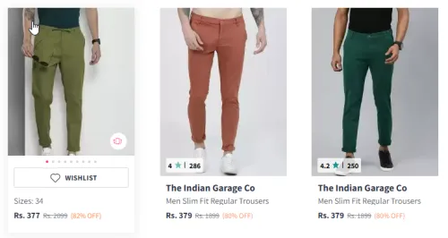 Image of The Indian Garage Co Men Slim Fit Linen Trousers Starting At @₹332