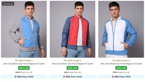 Image of The Indian Garage Co. Brand Men's Jackets & Coats @ Flat 83% Discount