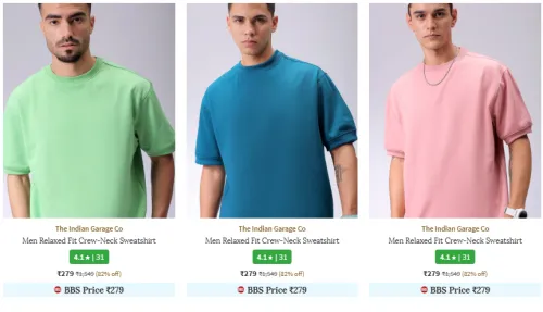 Image of The Indian Garage Co. Brand Men's Sweatshirt & Hoodies @ Flat 83% Discount | Start ₹279