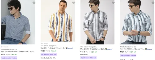 Image of The Indian Garage Co. Shirts for Men Minimum 75% Discount