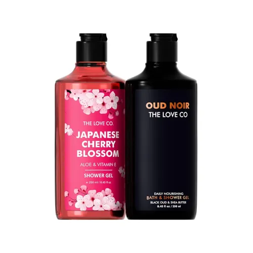 Image of THE LOVE CO. Japanese Cherry Blossom + Oud Noir Body Wash