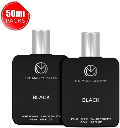 Image of The Man Company Black EDT Perfume For Men (Pack of 2, 50ml each)