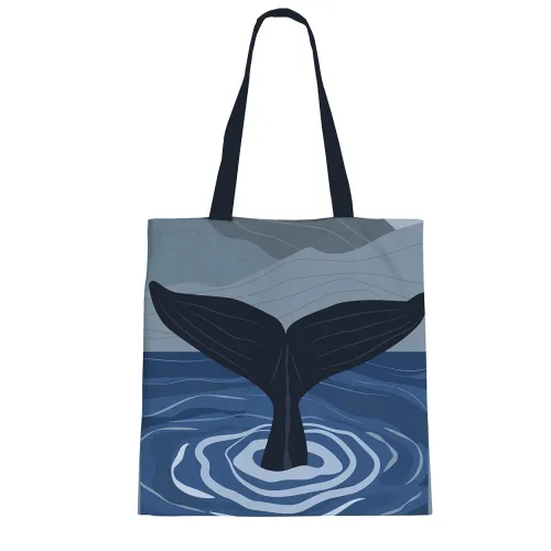 Image of The Purple Tree Ocean Theme Tote Bags