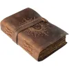 The Vintage Journal Embossed Leather Travel Diary