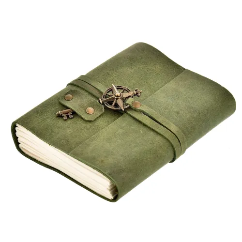 Image of The Vintage Journal Leather Diary (Key Closure, Handmade Paper)