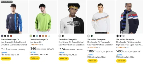 Image of The Indian Garage Co Men's sweatshirt starting @ ₹357