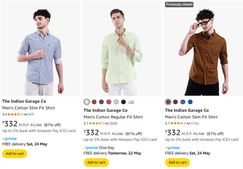 Image of The Indian Garage Co Men's Shirt 80% Discount